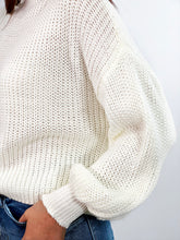 Charger l'image dans la galerie, Pull col cheminée manches bouffantes