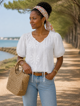 Charger l'image dans la galerie, BLOUSE BRODÉE FLEURS
