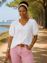 Charger l'image dans la galerie, BLOUSE BRODÉE FLEURS
