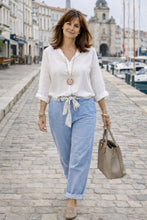 Charger l'image dans la galerie, PANTALON CEINTURE FLEURIT
