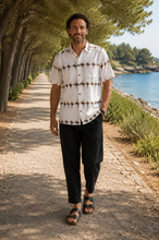 Charger l'image dans la galerie, CHEMISETTE PRINTING BROWN COL CHEMISE Droite
