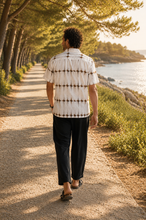 Charger l'image dans la galerie, CHEMISETTE PRINTING BROWN COL CHEMISE Droite
