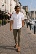 Charger l'image dans la galerie, CHEMISETTE COTON BLANC COL CHEMISE Droite
