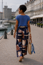 Charger l'image dans la galerie, PANTALON MOTIF GEOMETRIQUE + CEINTURE
