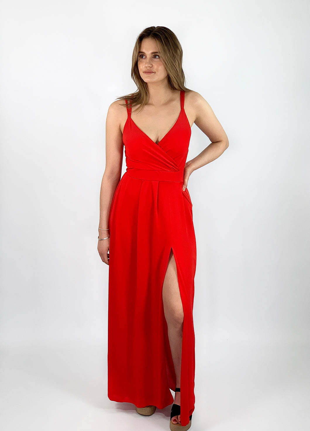 Robe longue fendue